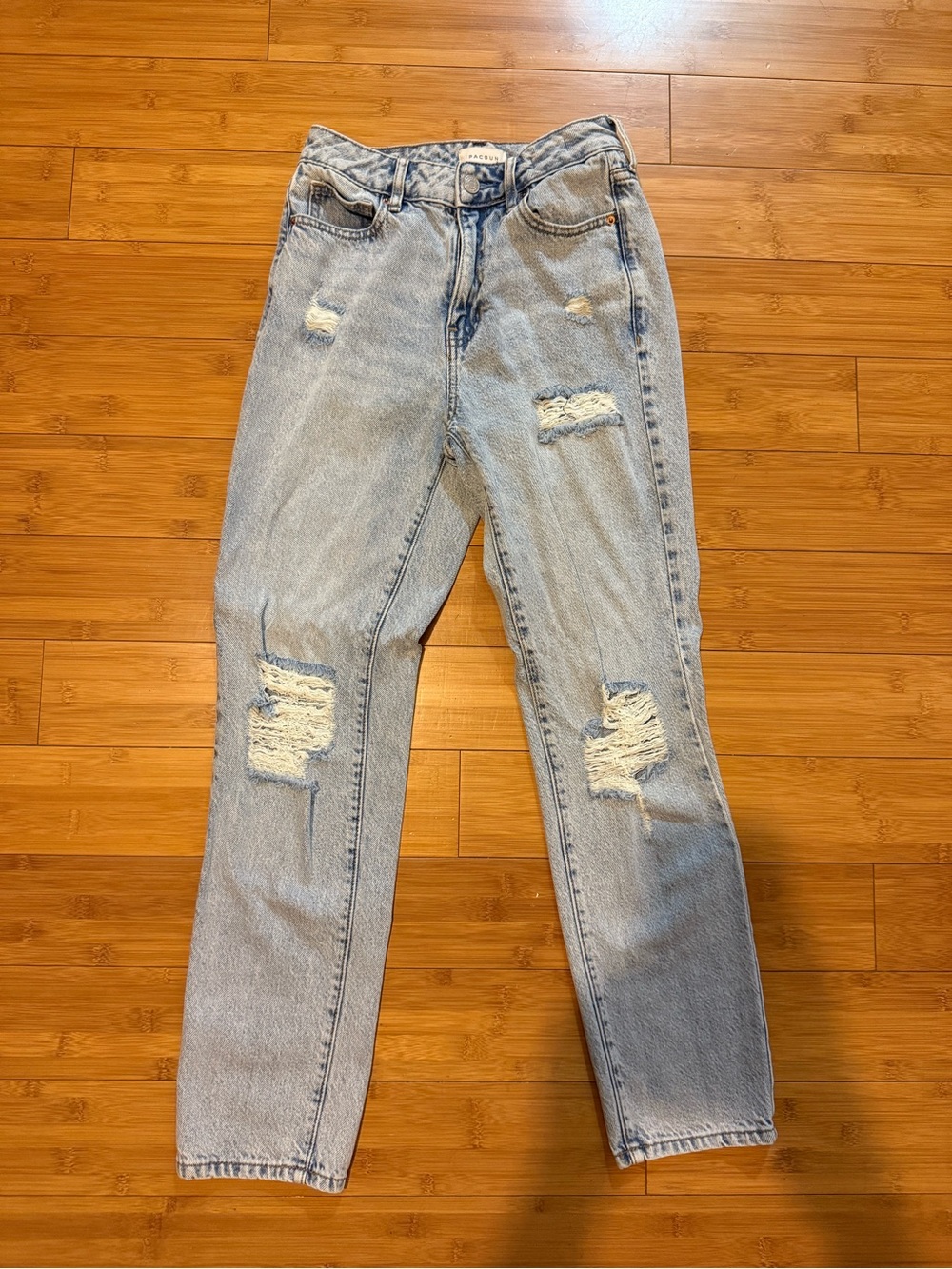 PacSun Light Blue Ripped Boyfriend Jeans